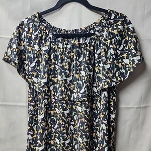 Womens Ruffle Neckline Tank Top Size S